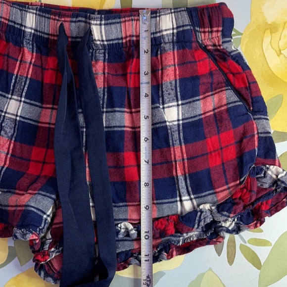 AERIE Red & Blue Plaid Shorts Size XS - Picture 4 of 5